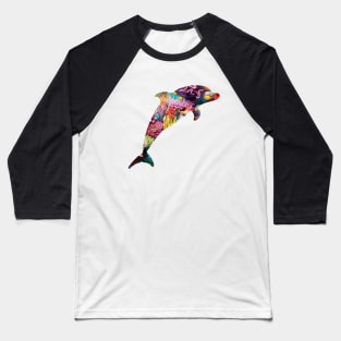 Coral Reef Dolphin Baseball T-Shirt